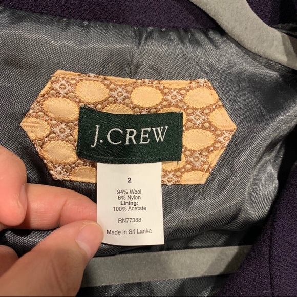 J Crew Plum Carlin Wool Dress Coat sz Small - Picture 7 of 13